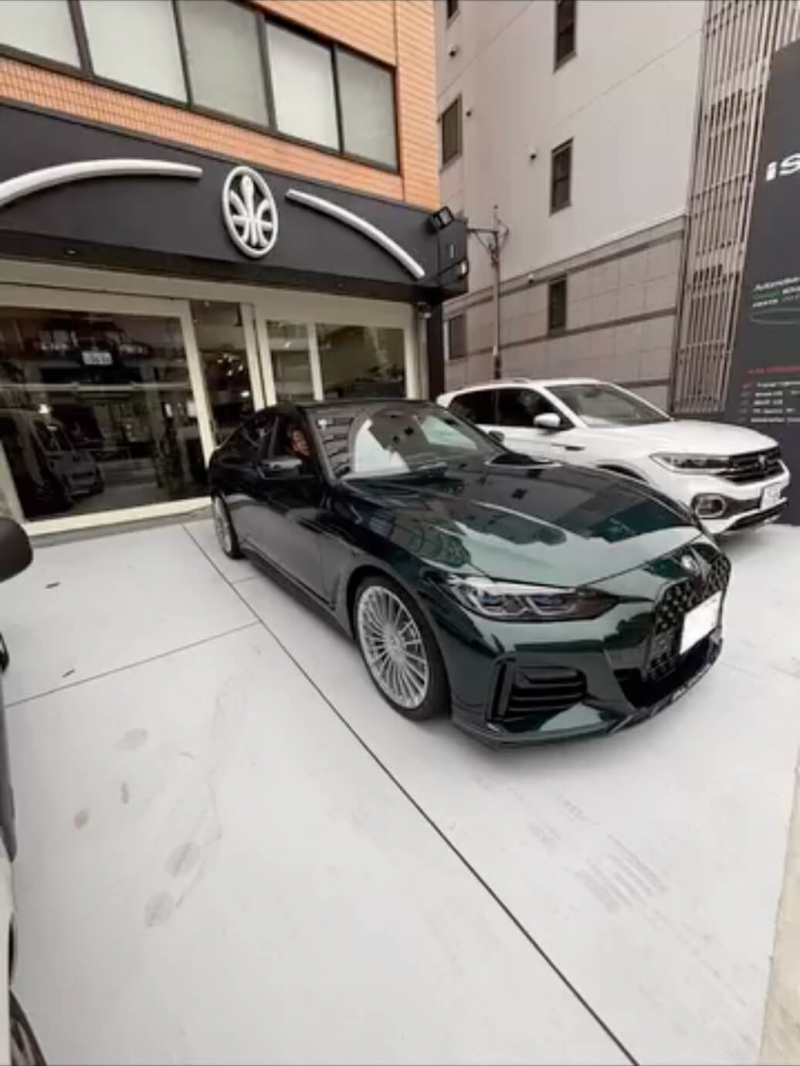 ALPINA D4s サンバイザー・ピラー張替え（クロコ柄）1