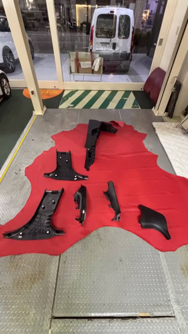 BMW4シリーズ グランクーペ ミュラーヘッド GO038 赤革 内装張替え3