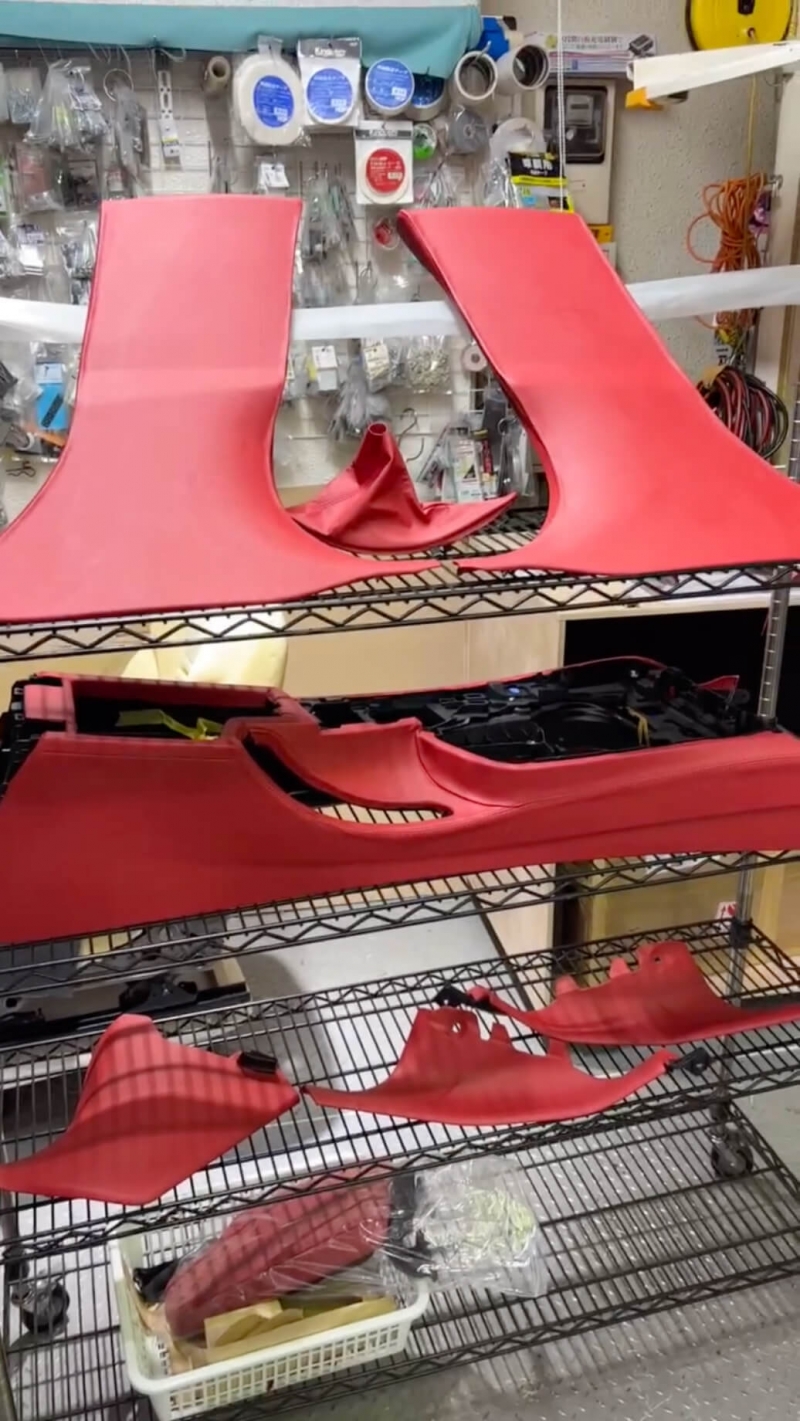 BMW4シリーズ グランクーペ ミュラーヘッド GO038 赤革 内装張替え7